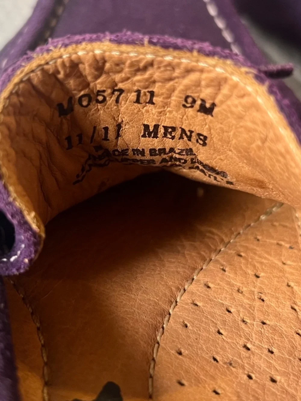 Tod's Men 1901 Vintage Slip On Purple Suede Boat Shoes Size 9M